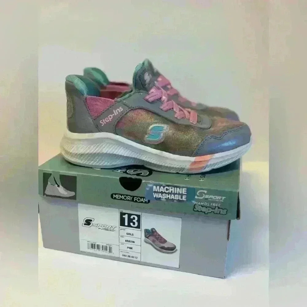 SKECHERS MULTICOLOR KIDS SHOES SIZE 13 WITH ITS ORIGINAL BOX